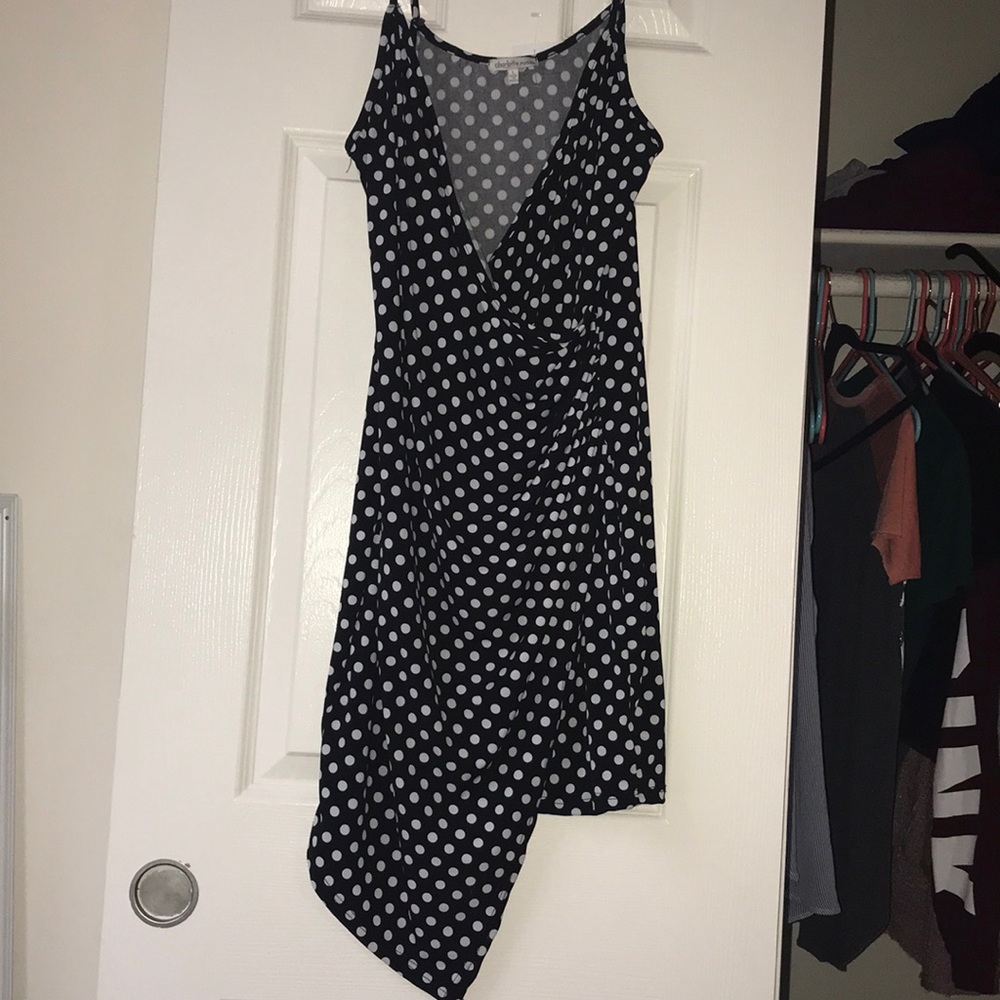 black and white dress